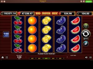 Wazamba játékképernyő a slot gépekről