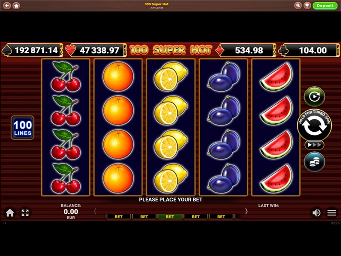 Wazamba játékképernyő a slot gépekről